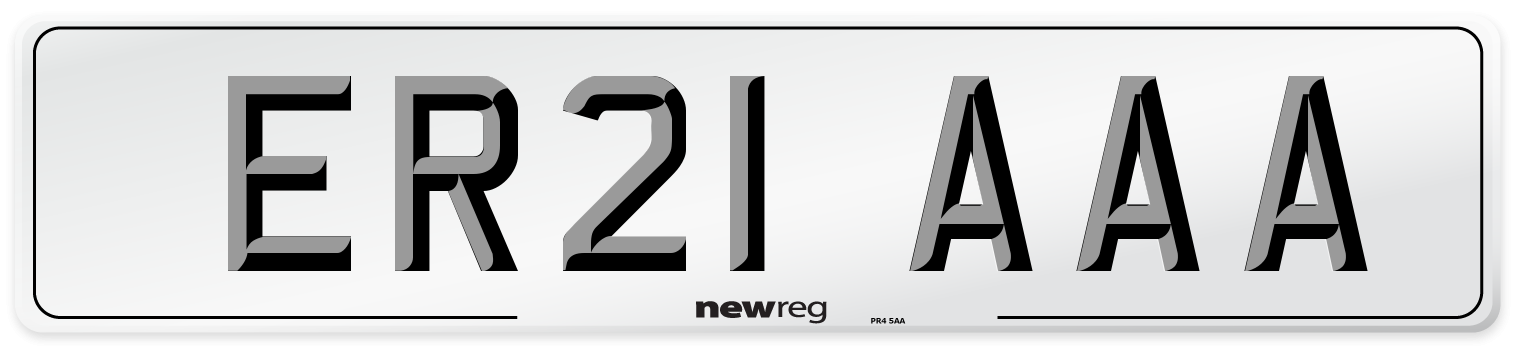ER21 AAA Number Plate from New Reg